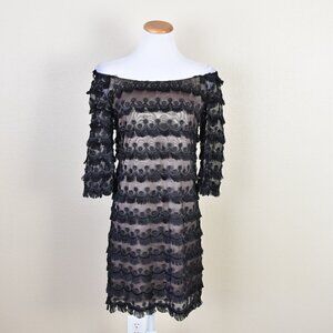 Trina Turk Women's Rosaura Copacabana Fringe Lace Dress